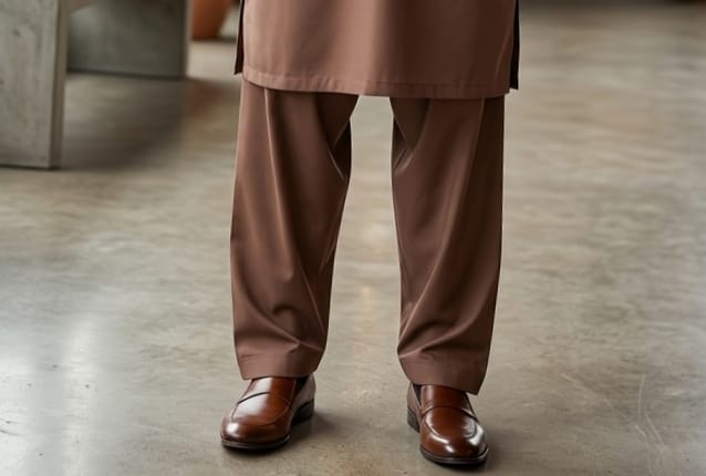 Versatile Brown Shalwar Kameez