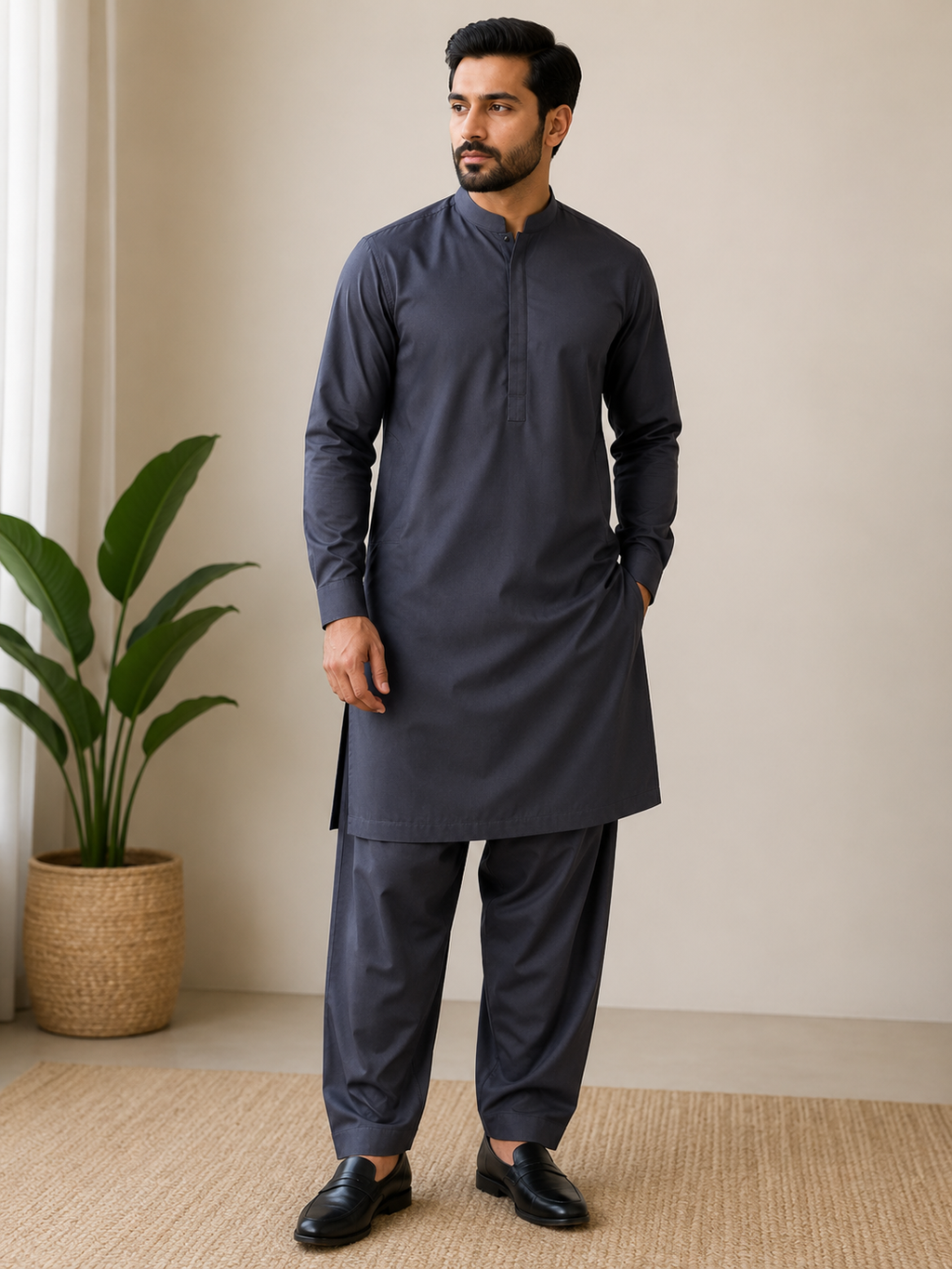 Classic Gray Shalwar Kameez