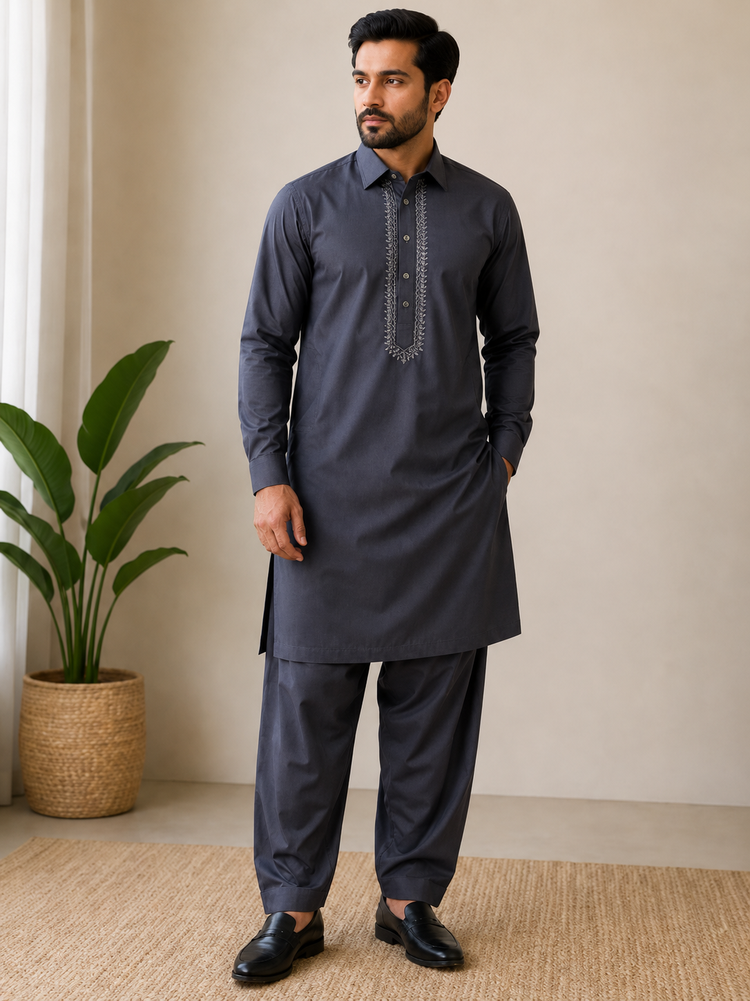 Classic Gray Shalwar Kameez