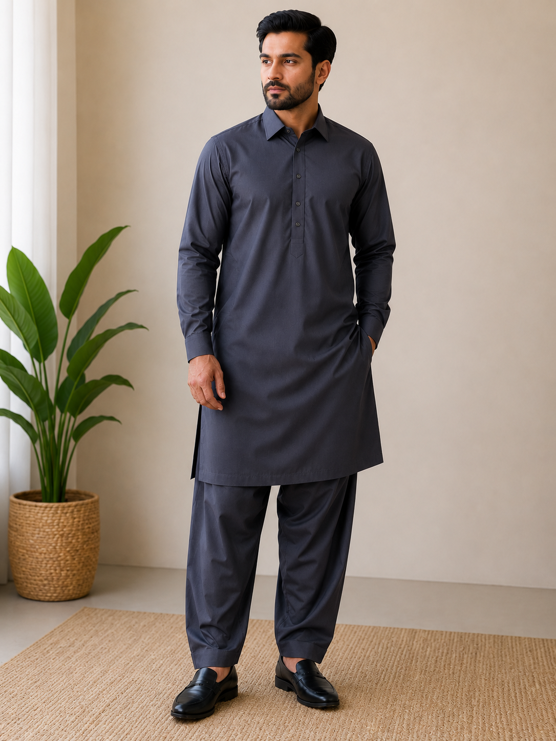 Classic Gray Shalwar Kameez