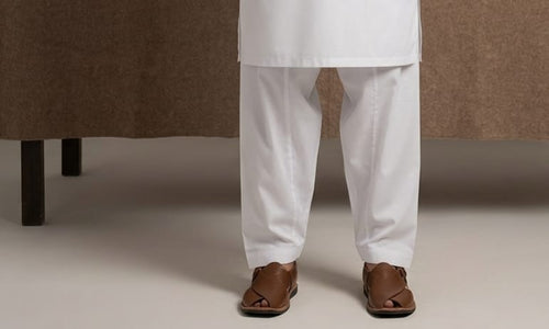 Elegant Off White Shalwar Kameez