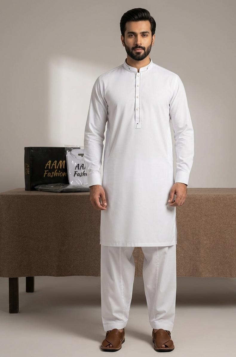 Elegant Off White Shalwar Kameez